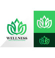nature lotus leaf logo design abstract logos vector image