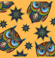 owl colorful background vector image