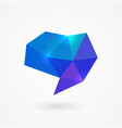 polygonal speech bubble vector image