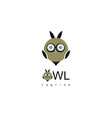 owl logo vector image vector image