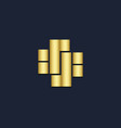 square abstract gold logo vector image vector image