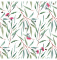watercolor australian floral pattern vector image vector image