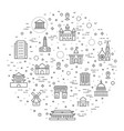 building icons set government vector image vector image