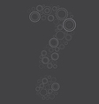 emboss question mark symbol vector image