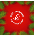 merry christmas and happy new year card vector image vector image