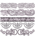 scroll floral pattern vector image vector image
