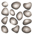set of watercolor spa stones isolated vector image vector image
