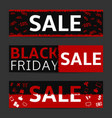 black friday banner set vector image