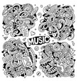 music cartoon doodle designs set vector image vector image