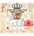 heraldry elements vector image