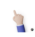 realistic forefinger isolated on white background vector image