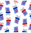 seamless pattern with gift boxes vector image vector image