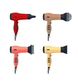 set hairdryer icon logo flat isolated on white vector image vector image