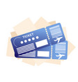 ticket plane concept vector image