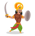 arjuna cartoon character vector image vector image