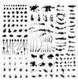 arti black brush silhouette stroke dots bulbes vector image