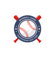 baseball logo emblem vector image vector image