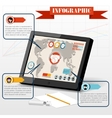 isometric business social infographics people pc vector image
