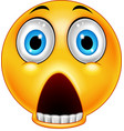 scared emoticon with a dropped jaw vector image vector image