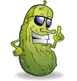 pickle cartoon with attitude vector image vector image