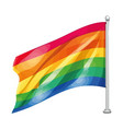 rainbow flag symbolizing lgbtq community vector image