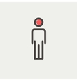 man standing thin line icon vector image