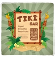 retro tiki bar sign vector image vector image