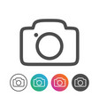 simple outline camera icon symbol design set vector image
