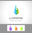 abstract logo design template fashion spa vector image