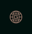 letter g globe logo vector image vector image