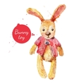 watercolor bunny toy vector image