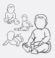 baby action hand drawing style vector image