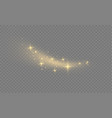 christmas yellow light star dust golden sparks vector image vector image