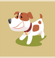 jack russell puppy character smiling cute funny vector image