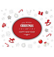 merry christmas and new year card template vector image