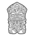 polynesian tiki totem idol mask coloring vector image