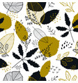 autumn leaves seamless pattern fall vector image