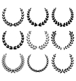 black laurel wreaths 1 vector image vector image