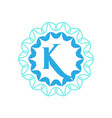 vintage old style logo icon monogram letter k logo vector image vector image