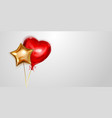 bunch of helium balloons vector image