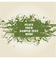 grunge floral tag vector image vector image