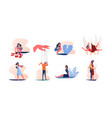 set people with mental problems vector image vector image