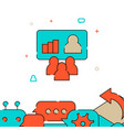 video conference filled line icon simple vector image vector image