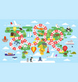 kids world tour board game vector image