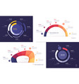 set circle chart designs modern vector image vector image