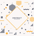 trendy abstract art geometric background with flat vector image
