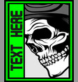 human skull graphic design hand drawing vector image vector image