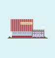low-rise supermarket building front view colorful vector image