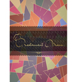 abstract restaurant menu cover vector image vector image