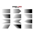 black comic speed motion line collection vector image